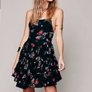 Free People Circle of Flowers laced slip dress